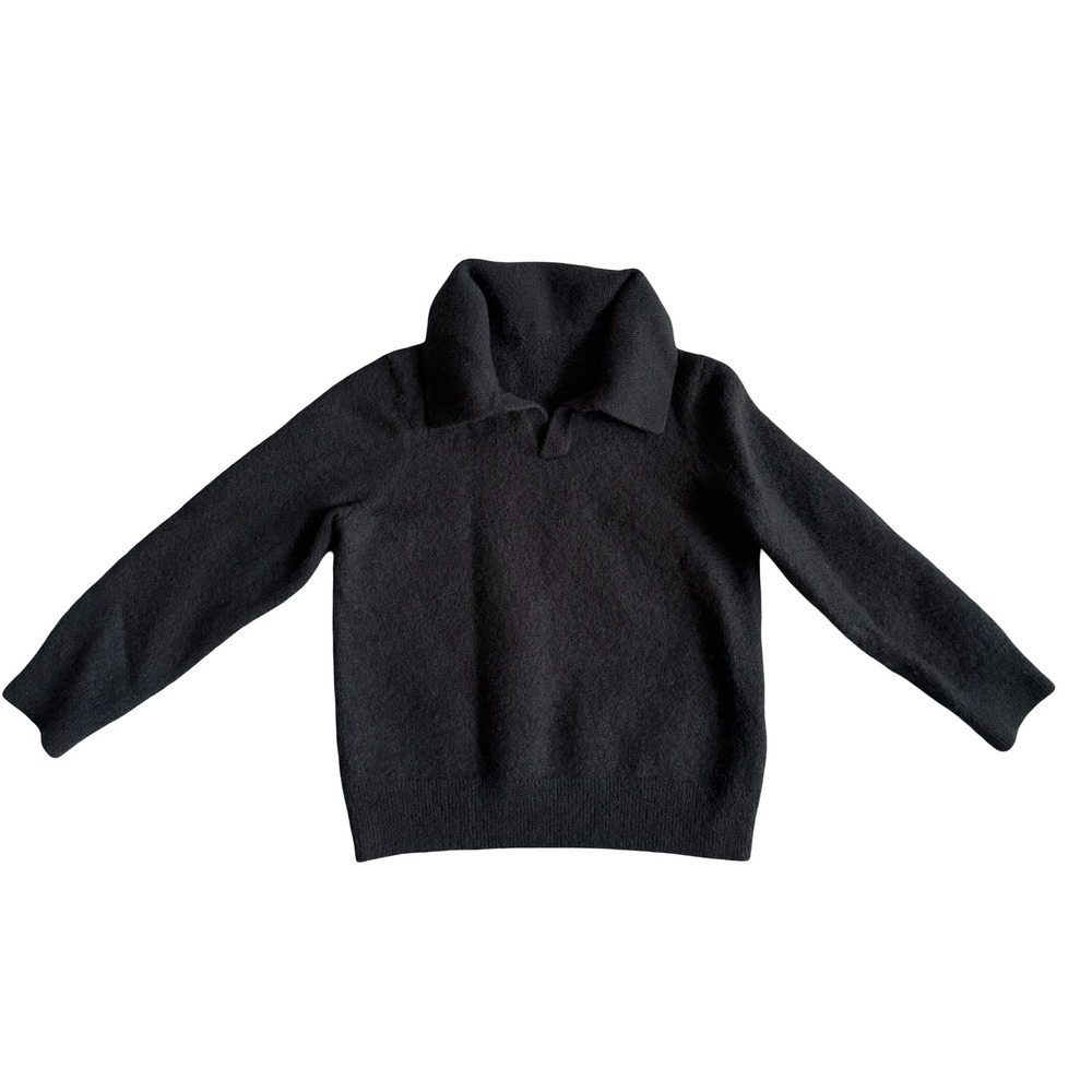Reiss Wool Sweater Black Long Sleeve Collared Pullover Kids 18-24 months